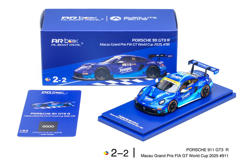 1:64 Almost Real AR Box Porsche 911 GT3 R Macau Grand Prix FIA