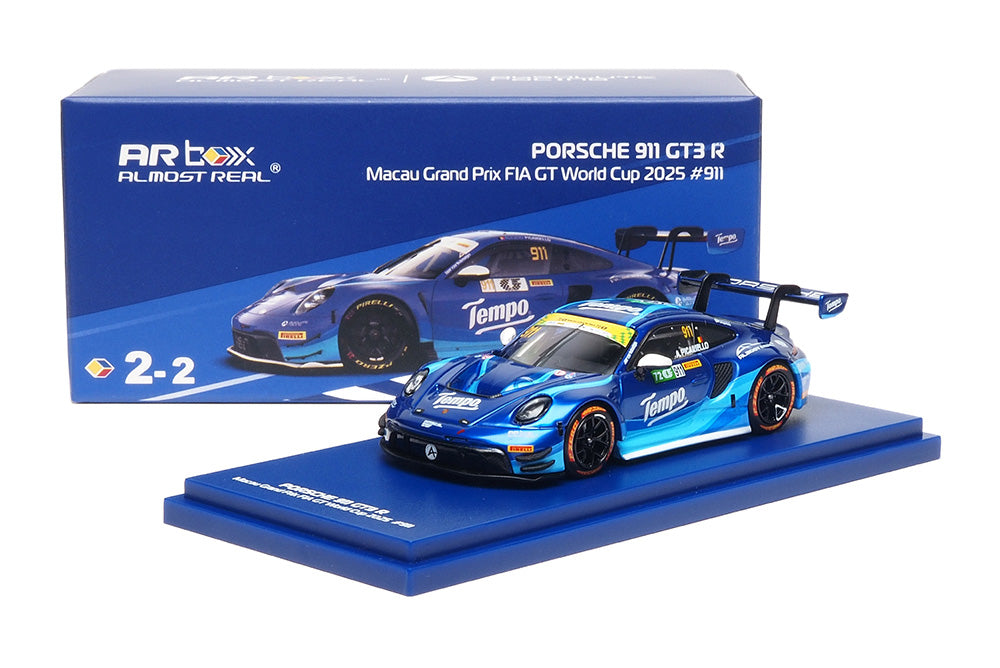 1:64 Almost Real AR Box Porsche 911 GT3 R Macau Grand Prix FIA World Cup 2025 #911 #992