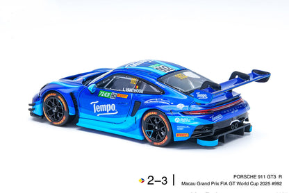1:64 Almost Real AR Box Porsche 911 GT3 R Macau Grand Prix FIA World Cup 2025 #911 #992