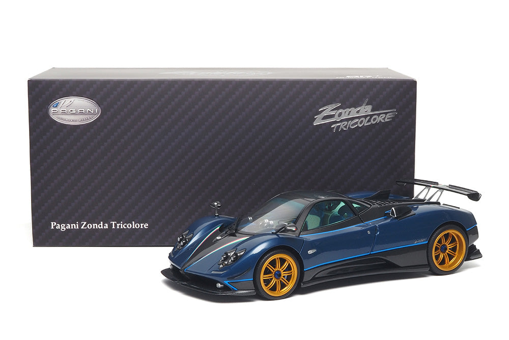 1/18 Almost Real AR+ Pagani Zonda Tricolore Full Carbon Textured Diecast Full Open