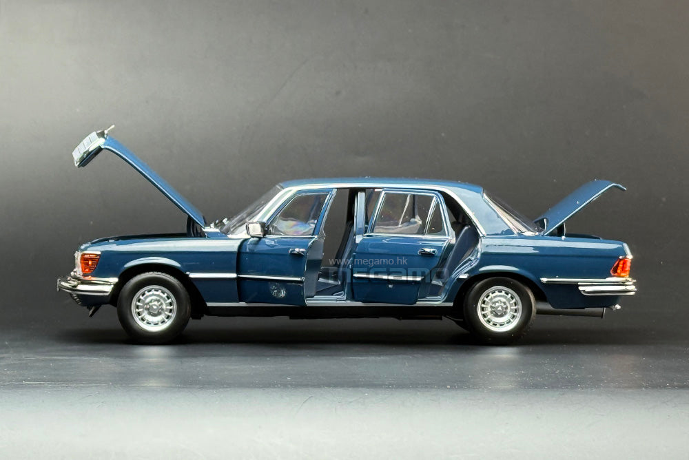 1/18 Norev Mercedes-Benz 350 SEL W116 1979 Hansa Blue Diecast
