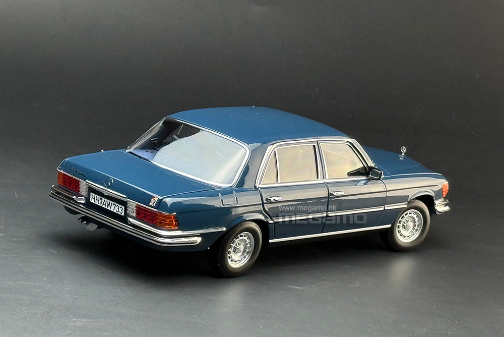 1/18 Norev Mercedes-Benz 350 SEL W116 1979 Hansa Blue Diecast