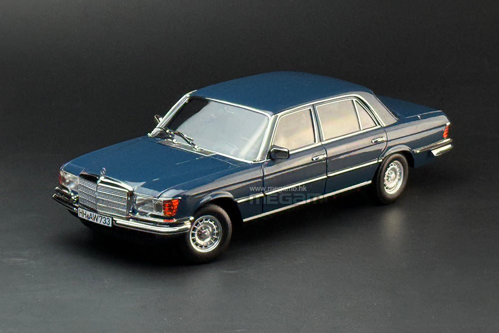 1/18 Norev Mercedes-Benz 350 SEL W116 1979 Hansa Blue Diecast