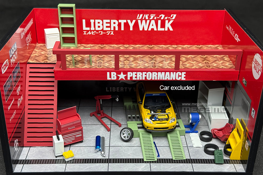 1/64 Motorhelix LBWK Liberty Walk Theme Garage Diorama Set