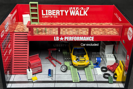 1/64 Motorhelix LBWK Liberty Walk Theme Garage Diorama Set