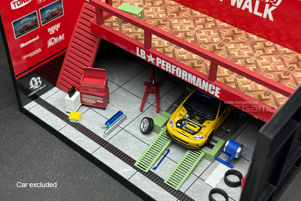 1/64 Motorhelix LBWK Liberty Walk Theme Garage Diorama Set