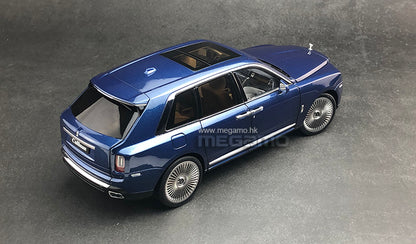 1/18 KengFai Rolls Royce Cullinan Pikes Peak Blue White Interior Ltd 149 Pcs Diecast Full Open Model