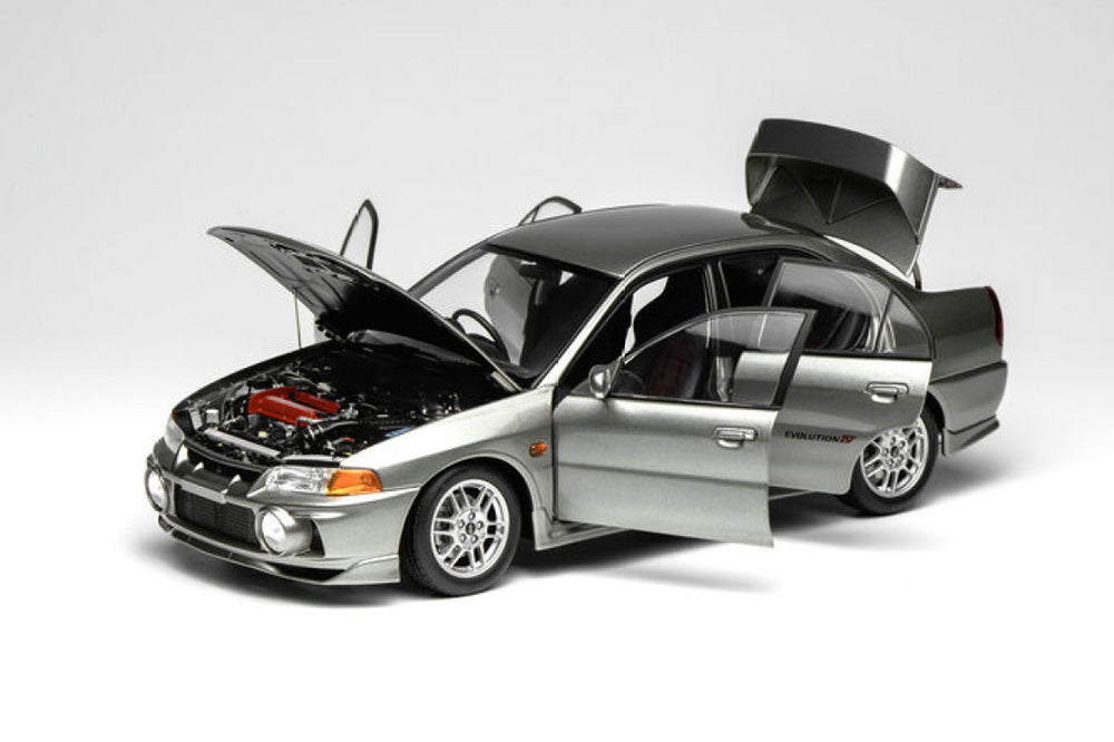 1/18 Motorhelix Mitsubishi Lancer EVO IV 4th White Red Blue Silver Yellow JDM Diecast Full Open