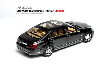 1/18 Motorhelix Mercedes-Benz W221 S600 AMG White Diecast Full Open Ltd 499 Pcs