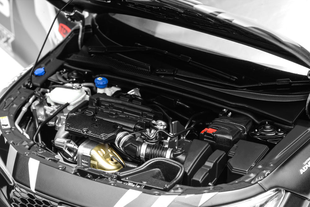 1/18 Motorhelix Honda Civic Type-R FL5 RHD HKS Livery White Matte Black JDM Full Open Diecast Model