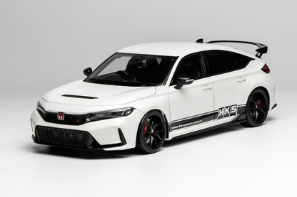 1/18 Motorhelix Honda Civic Type-R FL5 RHD HKS Livery White Matte Black JDM Full Open Diecast Model