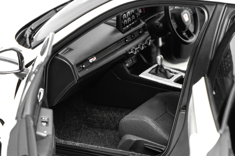 1/18 Motorhelix Honda Civic Type-R FL5 RHD HKS Livery White Matte Black JDM Full Open Diecast Model