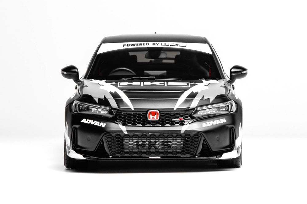 1/18 Motorhelix Honda Civic Type-R FL5 RHD HKS Livery White Matte Black JDM Full Open Diecast Model