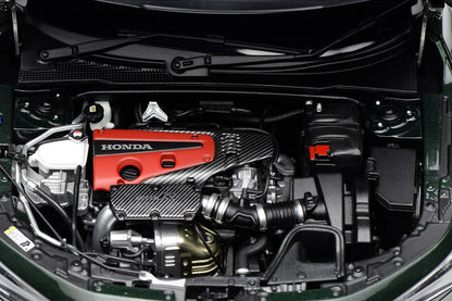 1/18 Motorhelix Honda Civic Type-R FL5 RHD Customized Chameloem Pearl Dark Green JDM Full Open Diecast Model