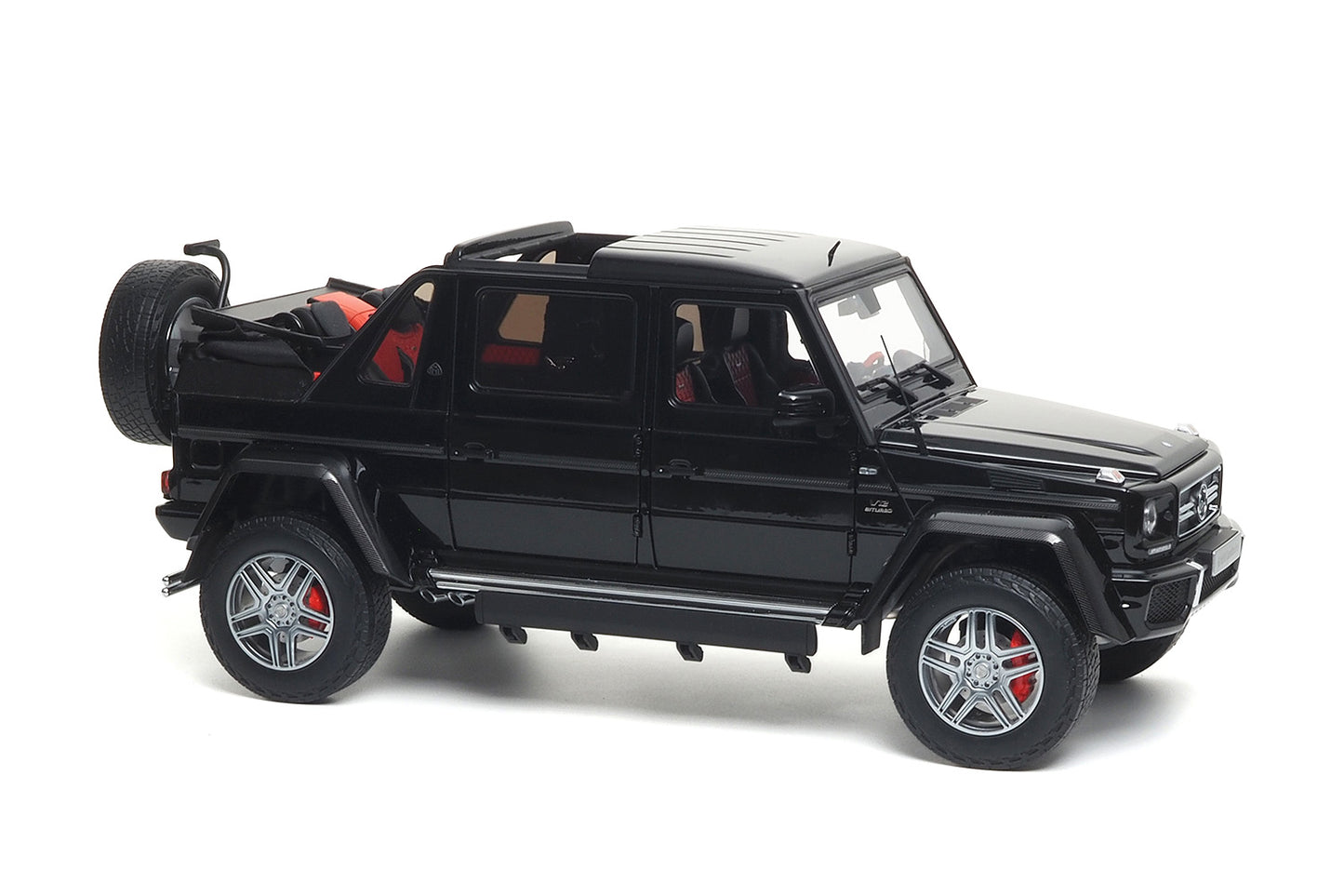 1/18 Almost Real Mercedes-Maybach G 650 Landaulet 2017 W463 Black Working Soft Top Diecast Full Open Model