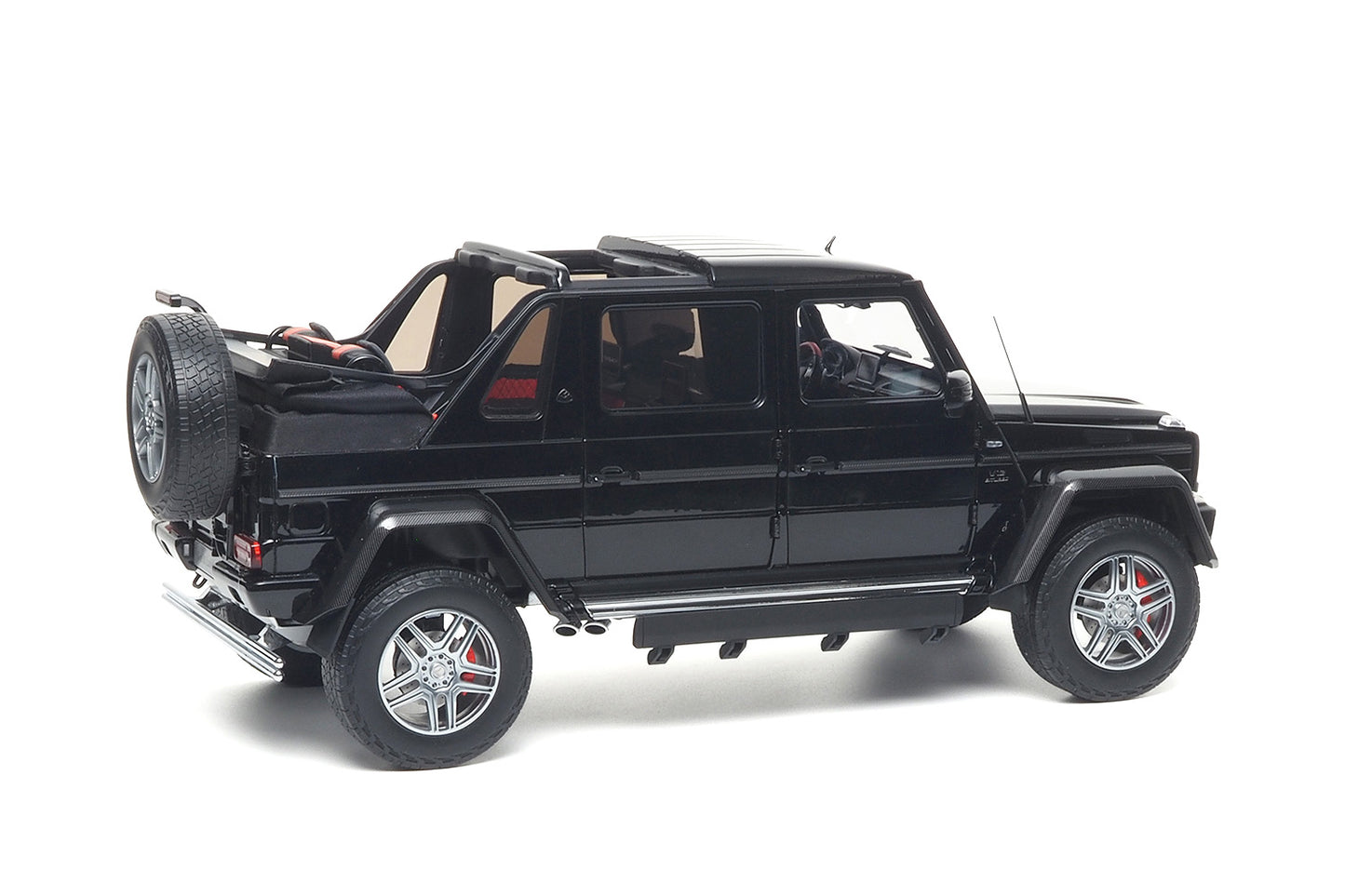 1/18 Almost Real Mercedes-Maybach G 650 Landaulet 2017 W463 Black Working Soft Top Diecast Full Open Model