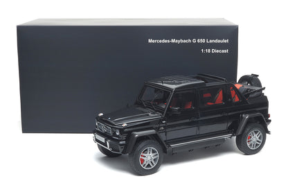 1/18 Almost Real Mercedes-Maybach G 650 Landaulet 2017 W463 Black Working Soft Top Diecast Full Open Model