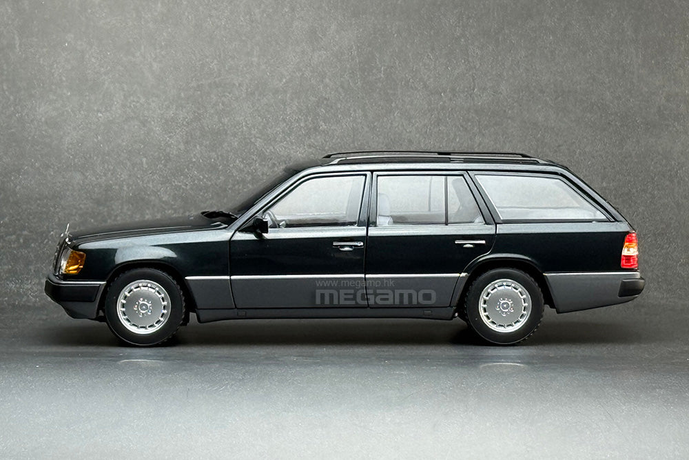 1/18 Norev Mercedes-Benz 300 DT S124 Touring Wagon 1990 Blueblack Full Open Diecast