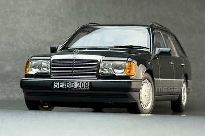 1/18 Norev Mercedes-Benz 300 DT S124 Touring Wagon 1990 Blueblack Full Open Diecast