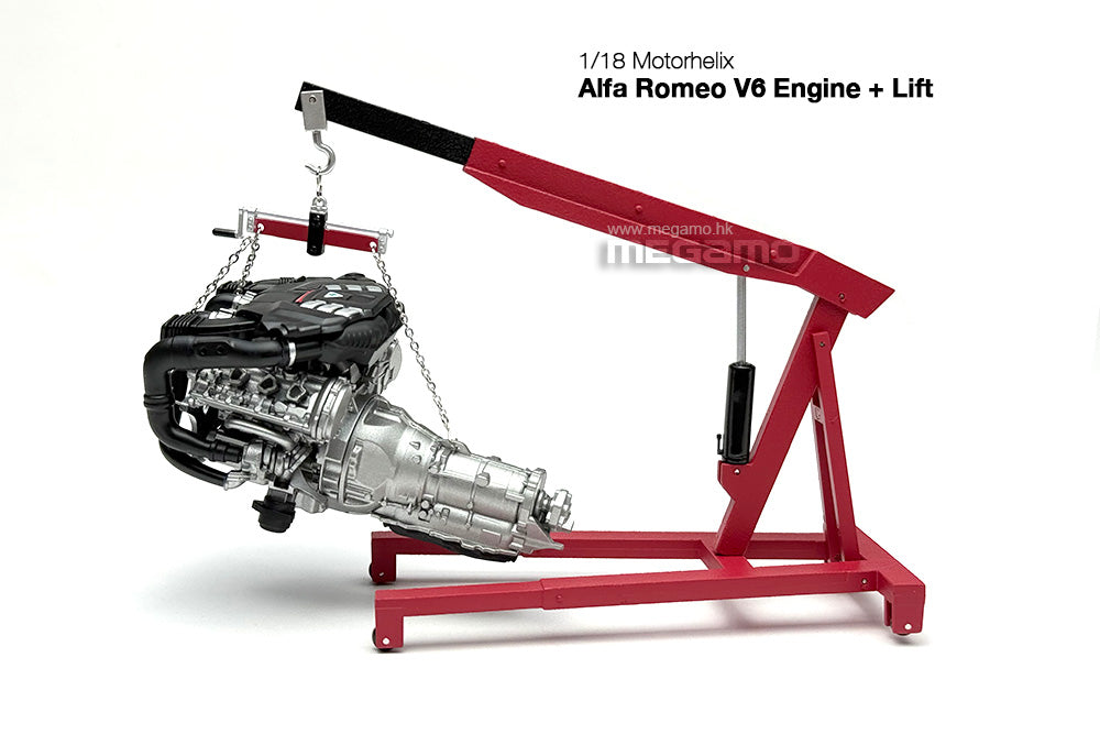 1/18 Motorhelix Alfa Romeo Giulia GTA Engine Model + Crane Lift