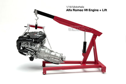 1/18 Motorhelix Alfa Romeo Giulia GTA Engine Model + Crane Lift