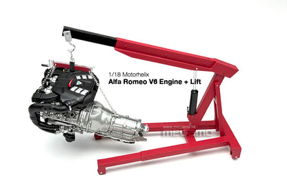 1/18 Motorhelix Alfa Romeo Giulia GTA Engine Model + Crane Lift