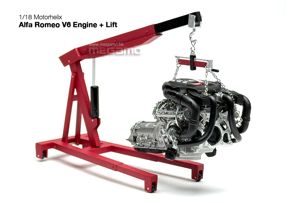1/18 Motorhelix Alfa Romeo Giulia GTA Engine Model + Crane Lift