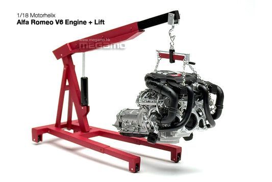 1/18 Motorhelix Alfa Romeo Giulia GTA Engine Model + Crane Lift