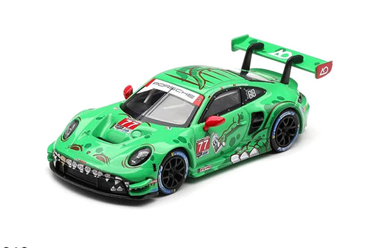 Pre Order 1/64 Mini GT 1218 Porsche 911 992 GT3 R #77 Green Dinasaur