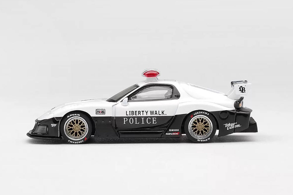 Pre Order 1/64 Mini GT 1231 Mazda RX-7 LBWK Police Car – MEGAMO