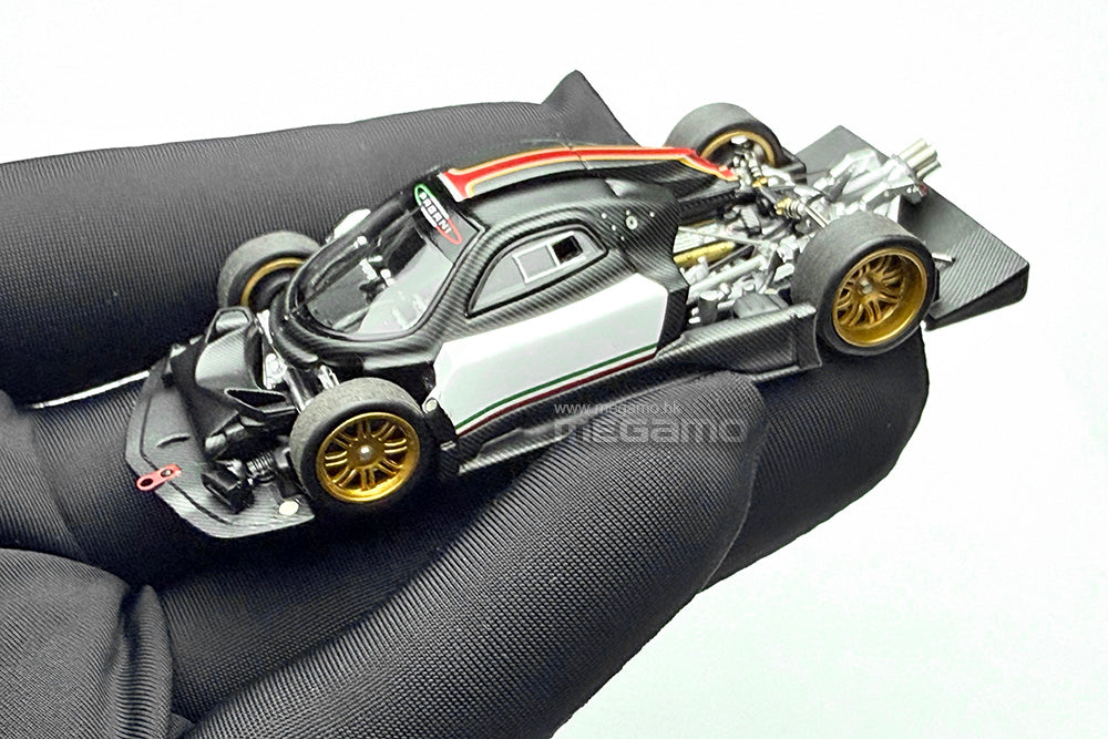 1/64 Almost Real AR Box Pagani Zonda R Matte Carbon Fiber White