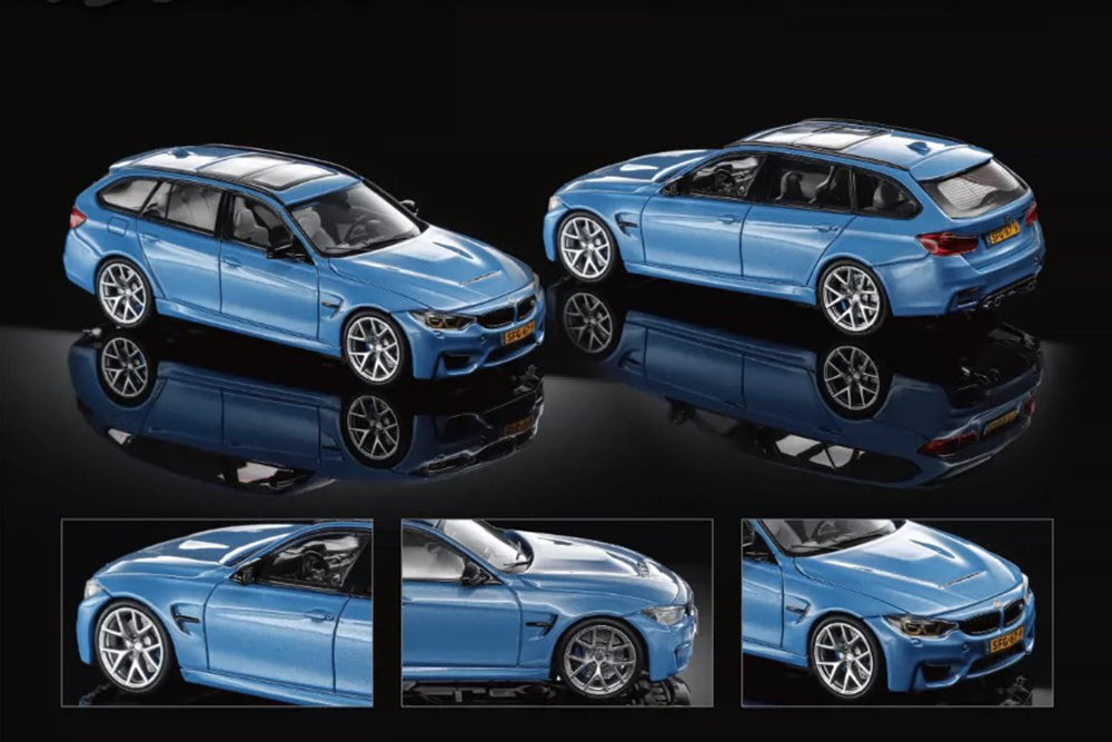 Pre Order 1/64 Mortal BMW F81 M3 CS Touring Blue White Diecast Model