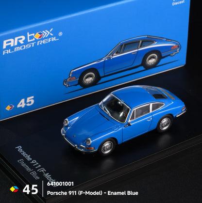 1/64 Almost Real AR Box #45 Porsche 911 F-Model 1964 Enamel Blue Diecast