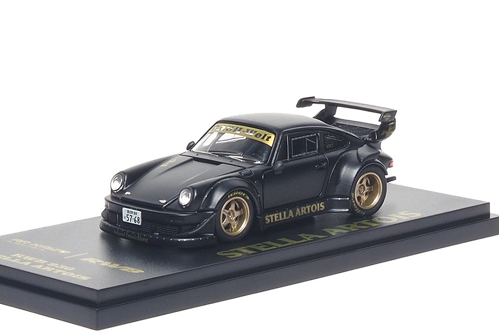 1/64 Almost Real AR KAIZO RWB 930 Stella Artois Matte Black Porsche 911 Diecast Openable