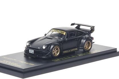 1/64 Almost Real AR KAIZO RWB 930 Stella Artois Matte Black Porsche 911 Diecast Openable