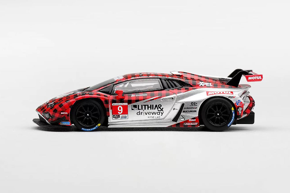Pre Order 1/64 Mini GT 1327 Lamborghini Huracan GT3 EVO2 #9 Red Check