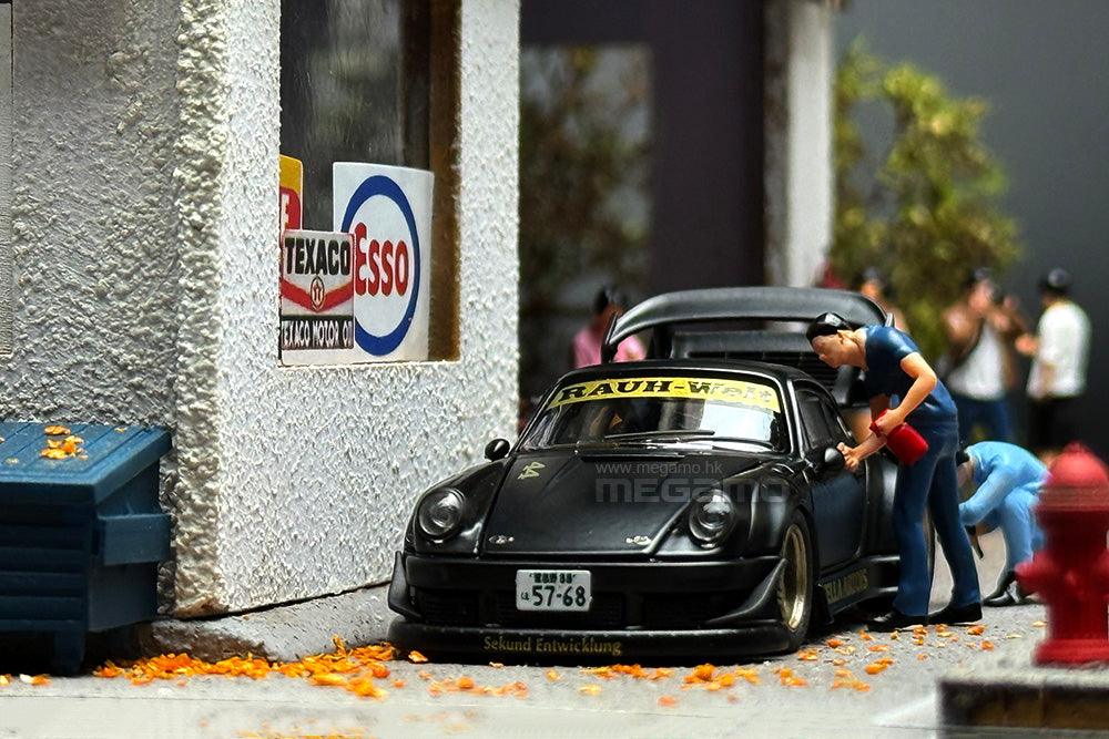 1/64 Almost Real AR KAIZO RWB 930 Stella Artois Matte Black Porsche 911 Diecast Openable
