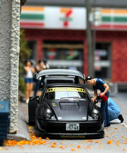 1/64 Almost Real AR KAIZO RWB 930 Stella Artois Matte Black Porsche 911 Diecast Openable