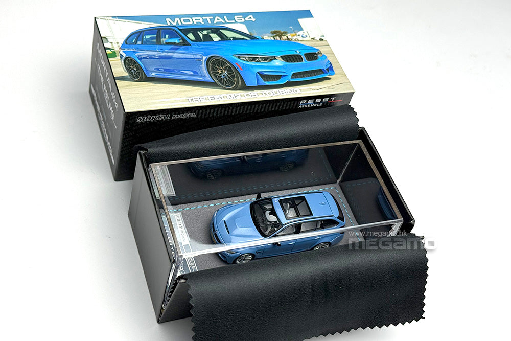 1/64 Mortal BMW F81 M3 CS Touring Blue White Diecast Model