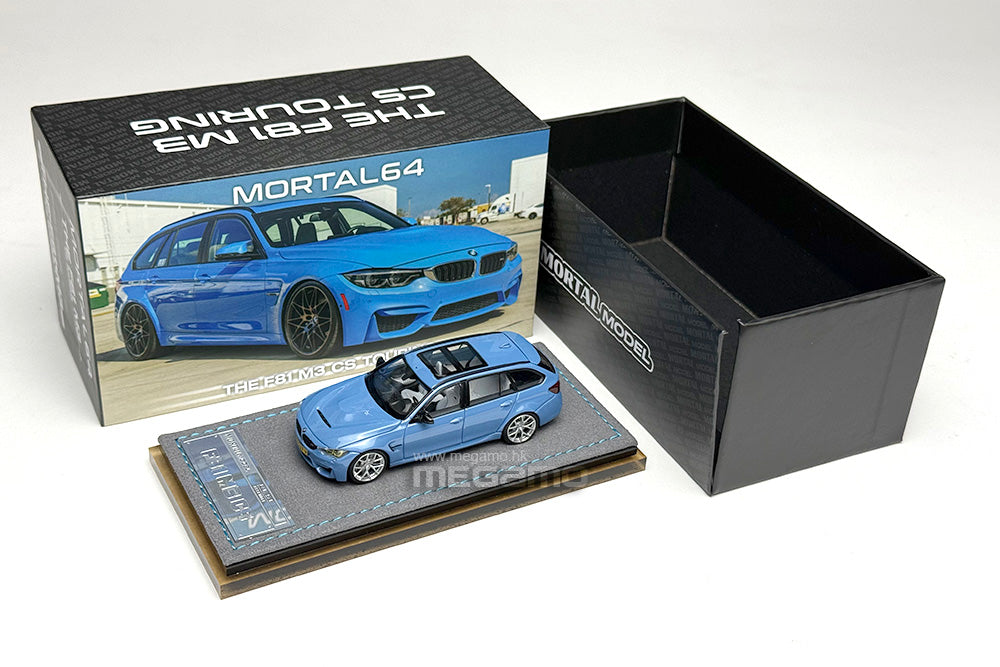 1/64 Mortal BMW F81 M3 CS Touring Blue White Diecast Model