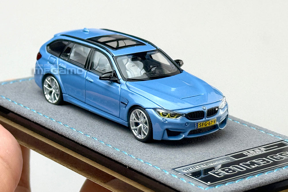 1/64 Mortal BMW F81 M3 CS Touring Blue White Diecast Model