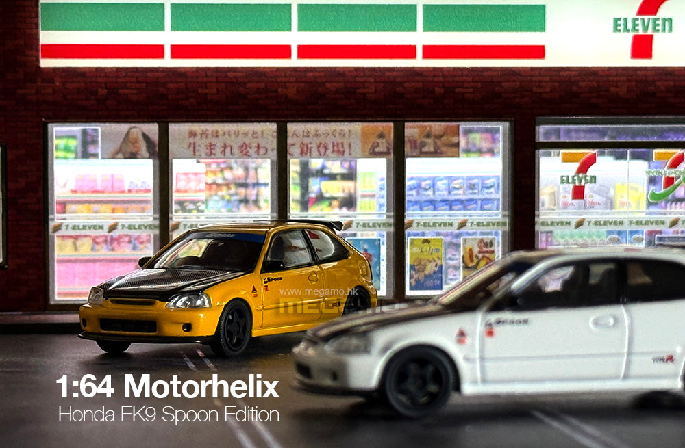 1/64 Motorhelix Honda EK9 Spoon Mugen Version Yellow White