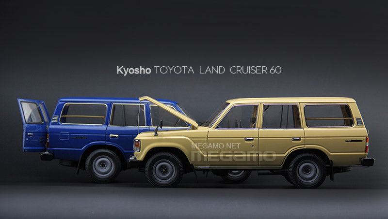 1:18 Kyosho Toyota Land Cruiser 40 LC40 Pickup Truck RHD Red Beige White Blue Diecast Full Open Model