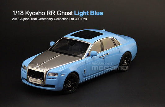 1/18 Kyosho Rolls Royce Ghost Light Blue 2013 Alpine Trial Centenary Collection Ltd 300 pcs