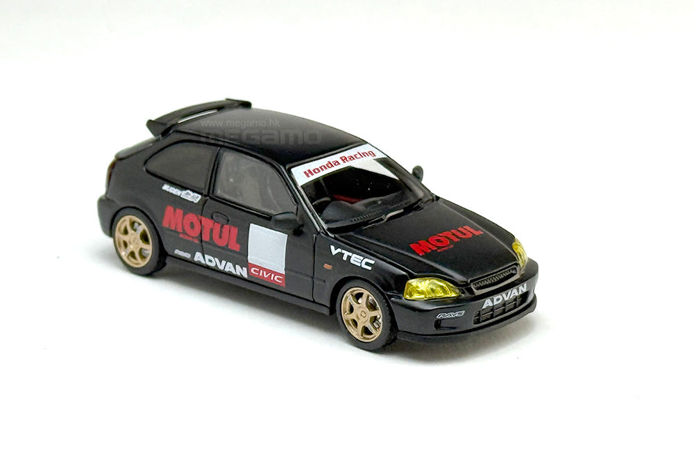 1/64 Motorhelix Honda Civic Type R EK9 Customized Motul Livery Openable Engine Cover Diecast Model