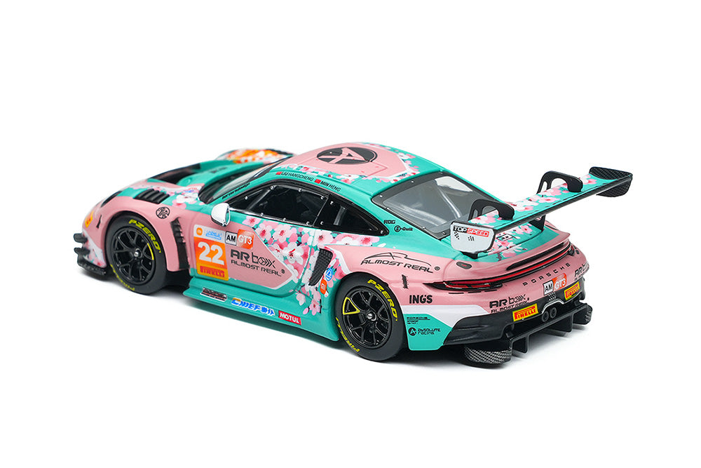 Pre Order 1/64 Almost Real AR Box Porsche 911 GT3 R 2026 China GT Ningbo Absolute Racing #22 Peach Blossom