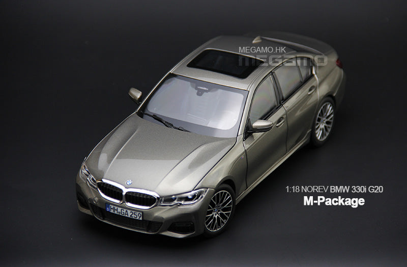 1:18 Norev BMW 2020 G20 330i M-Package Silver Diecast Open Model