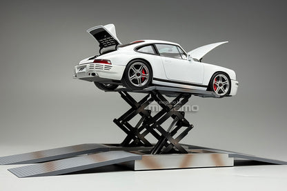 1/18 LCD Diecast Metal Scissor Lift Cross Lift Grey Silver
