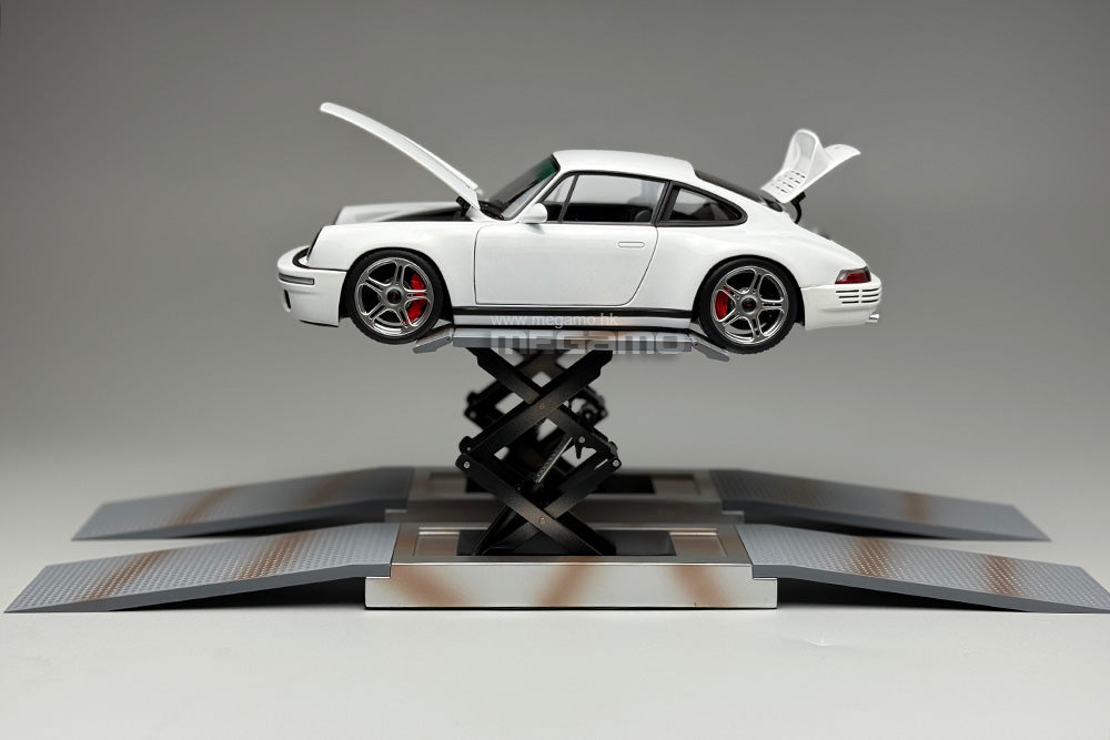 1/18 LCD Diecast Metal Scissor Lift Cross Lift Grey Silver