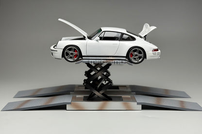 1/18 LCD Diecast Metal Scissor Lift Cross Lift Grey Silver